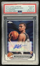 2023-24 Topps Chrome Victor Wembanyama Auto Rookie RC #CG-VW Spurs PSA 9