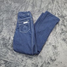 Vtg Calvin Klein Jeans Womens 9 High Rise Tapered 100 Cotton USA 27x29 DarkWash