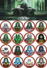 16 PIEZAS Diferentes Doctor Doom Superhéroe Colección 4cm Figura de Plástico Juguete Hágalo Usted Mismo