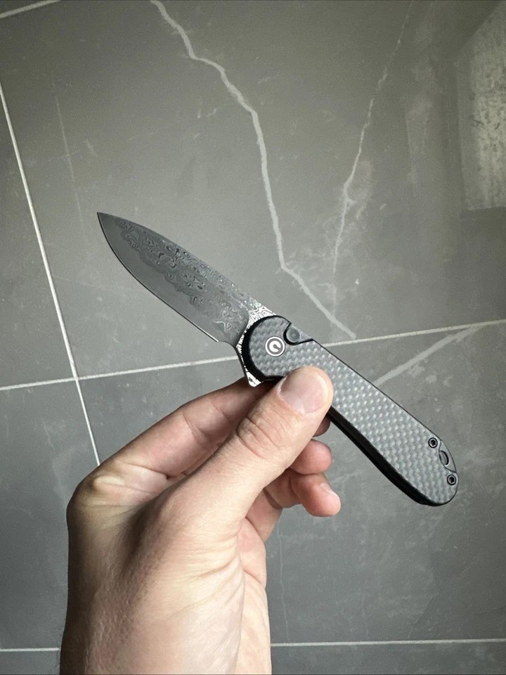 Cuchillo plegable CIVIVI Elementum II 2,96 pulgadas punto de caída liso C18062PB-DS1 Foto 2 de 4