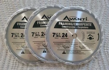 3 Pack Avanti 7-1/4" 24 Teeth Carbide Tip Steel Framing Saw Blade *A0724A