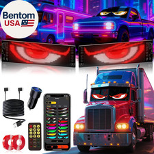 2PCS 23"X5" Devil Eyes Light for Windshield-Dual Screen Sync, Led Eyes for Cars/