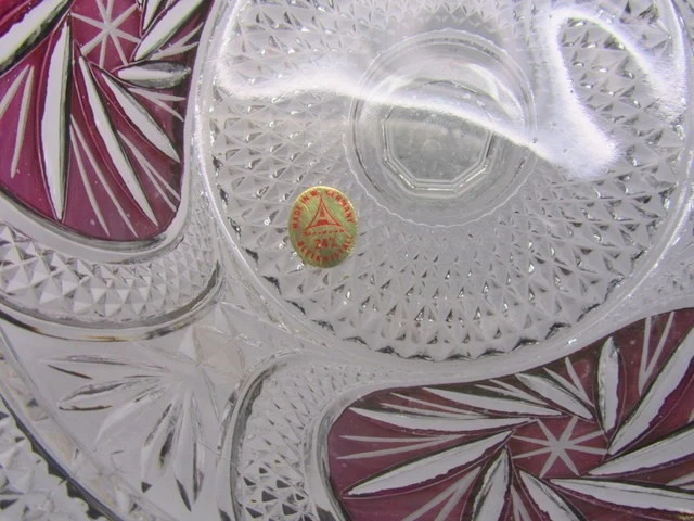 Bleikristall 24% Konfekt Schale mit Fuß ANNA-HÜTTE Zierschliff Schleudersterne - Bild 4 von 4