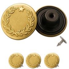 Gold Brass Jeans Buttons With Back Pins Jacket Coat Trouser Clothing Repair 17mm