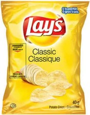 Box of Classic LAY'S Potato Chips 40ct x 40g/1.4oz