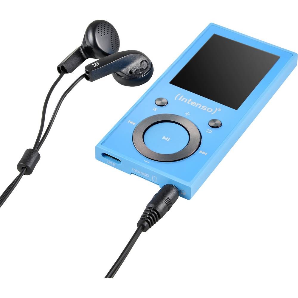 Lecteur MP3 Intenso 64GB bleu idéal pour le sport et vos voyages