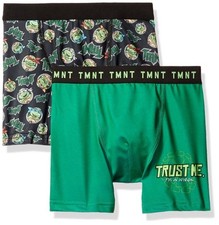 Nickelodeon Big Boys' Teenage Mutant Ninja Turtles 2-pack Boxer Briefs,...