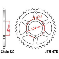 JT SPROCKETS Corona plato transmision trasero