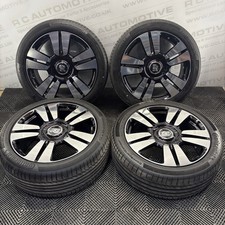 22" ROLLS ROYCE 2018-2026 CULLINAN 723 black polished alloy wheels tyres genuine