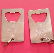 2No Carsberg Export Stainless Steel Key Ring