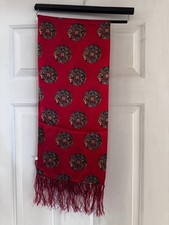 Vintage Chinese Style 100 Silk Scarf Dragon And Longevity Design 10x46  