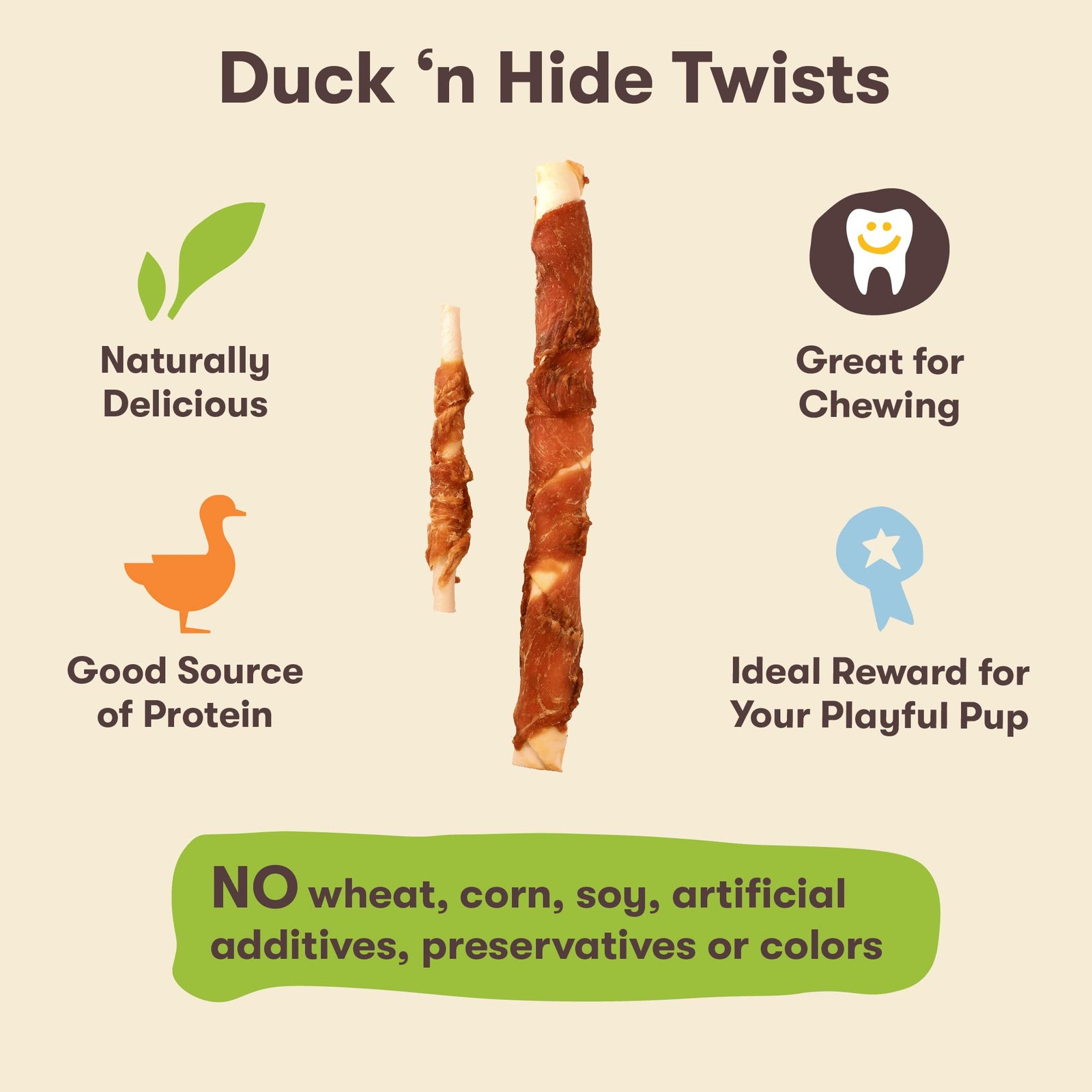 Pet 'n Shape Duck Hide Twists - Wrapped 1 Pound (Pack of 1), 