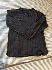 Nautica charcoal ribbed henley sleepwear   size M