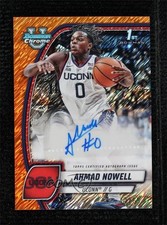 2024-25 Bowman U Chrome Orange Shimmer Refractor 42/65 Ahmad Nowell #2 Auto 1b3x