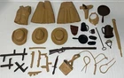Vintage Marx Johnny West Accessories Lot X30 Jane Clothes Hats Weapons UNUSED