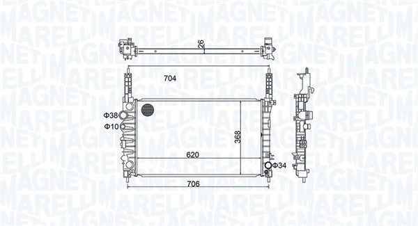 KÜHler MotorkÜHlung Magneti Marelli 350213162900 FÜR Chevrolet Opel-image