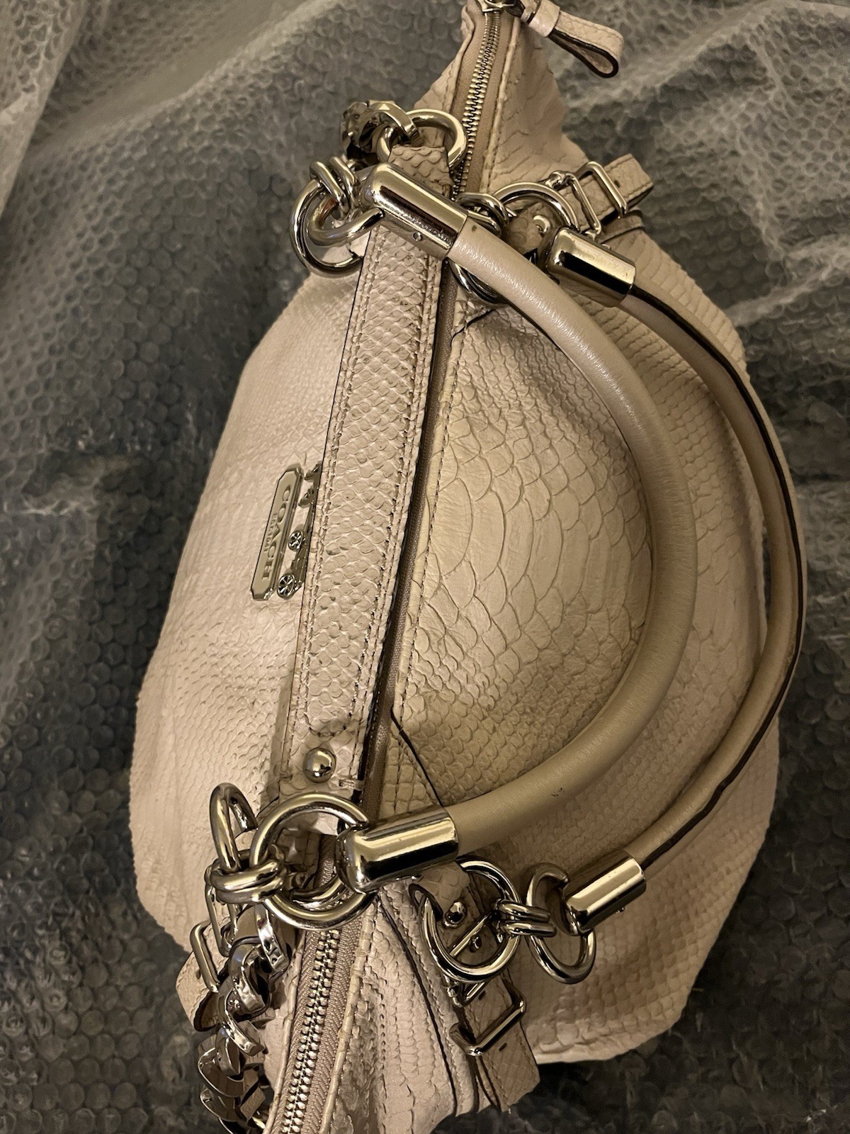coach est 1941 Sophia Python Embossed Leather Bag… - image 15