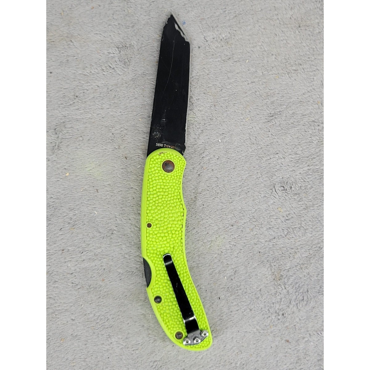 KA-BAR 5698 ZK Zombie Killer Tanto Folding Pocket Knife Neon Green