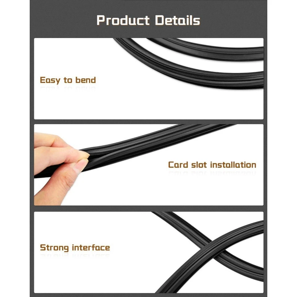 Junta de sellado de vidrio para techo corredizo para Ford Expedition F-150 F-250 F-450 5L1Z-7851884-AA Foto 4 de 4