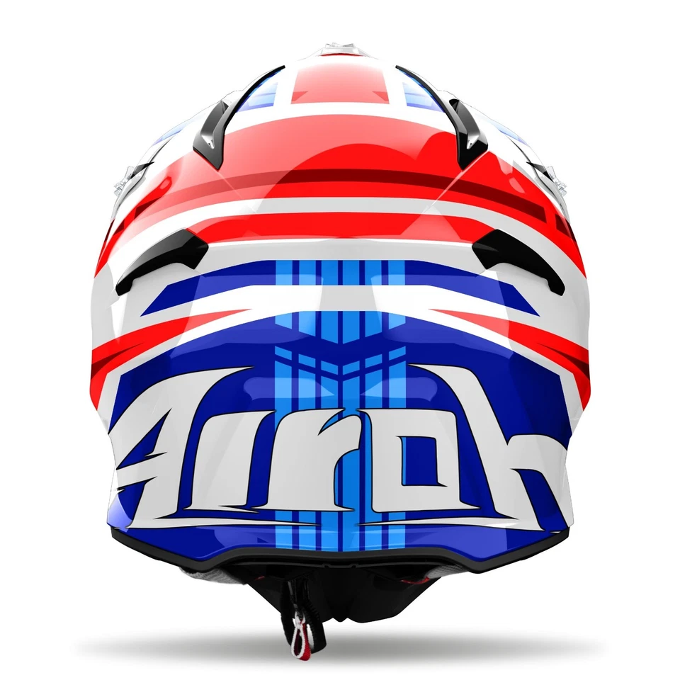 Casque Airoh Aviator Ace 2 Proud Bleu Rouge MX Cross Helmet Taille M Motocross - Photo 3/3