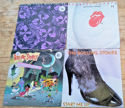 THE ROLLING STONES 4 x 1980s 7'' SINGLES START ME UP HARLEM SHUFFLE MIXED EMOTION