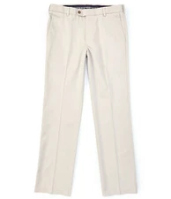 Roundtree & Yorke TravelSmart Ultimate Comfort Pants 48 34 Flat Front Stone NWT