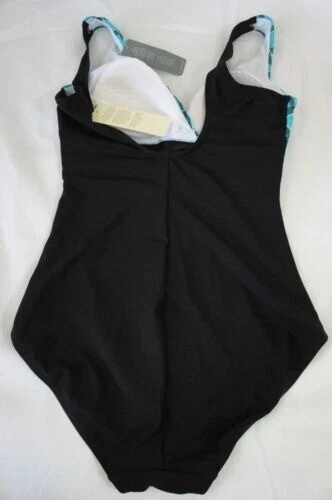 Tropical Honey AQUA/BLACK V 领连体泳衣,美国 8 码 — 第 4/4 张图片