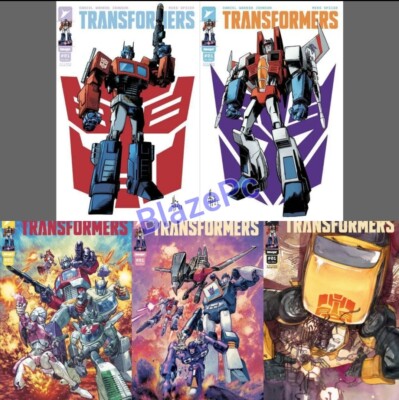 Transformers #1 2nd Print Cover A B C D E Variant Set Options