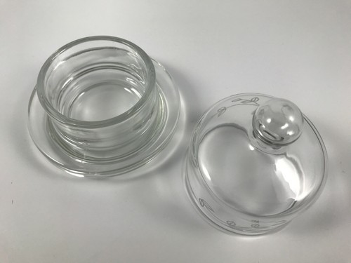 PRINZESSINNENHAUS GLAS "HERITAGE" INDIVIDUELL BEDECKT BUTTERDOSE & DECKEL BLATT AUFKLEBER - Bild 4 von 6
