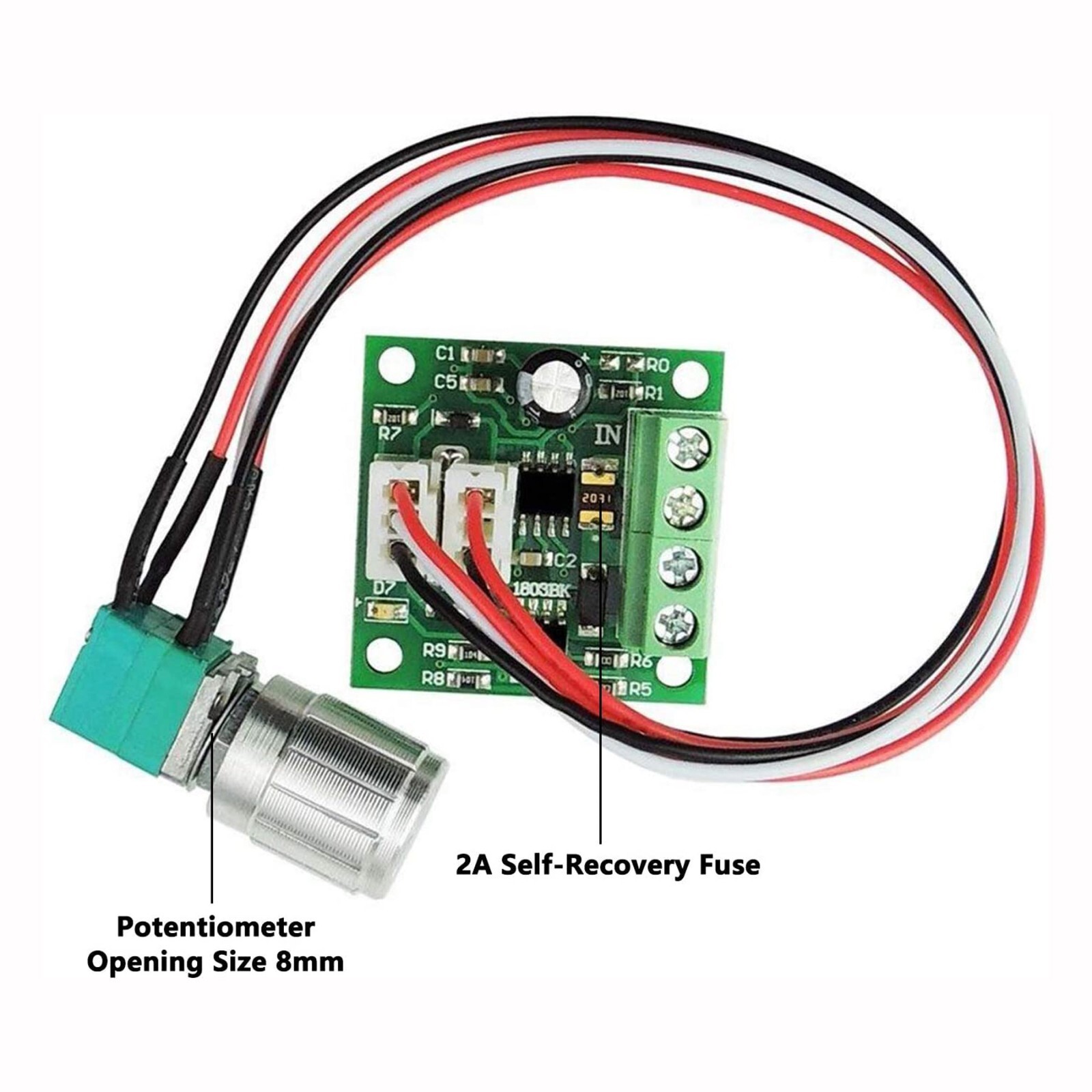 PWM Motor Speed Controller Modul DC DC 1.8-15V 2A 30W Drehzahlregler Motorregler