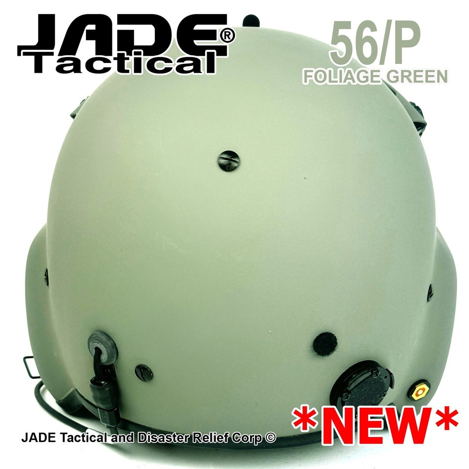 NEW HGUGENTEX 56/P USA Large Helicopter Flight Helmet , CEP, Jade