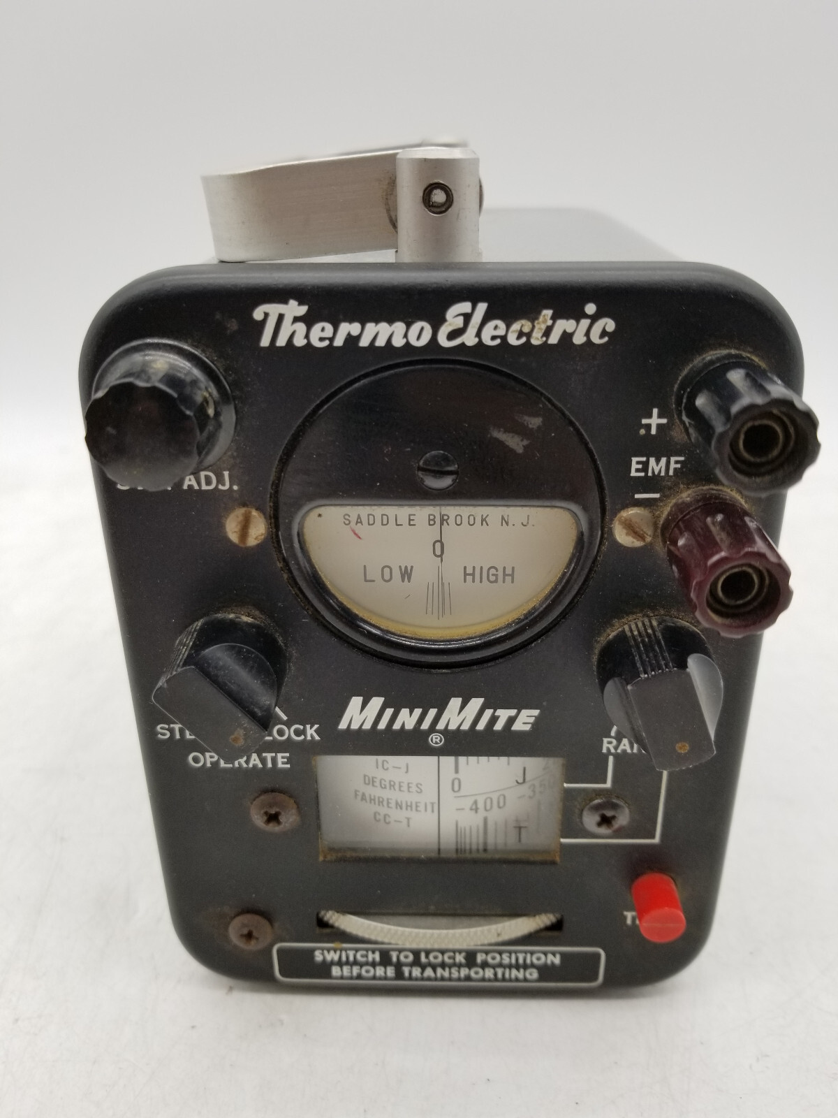 Vintage Thermo Electric 80236 Potentiometer Pyrometer w/ Leather Case