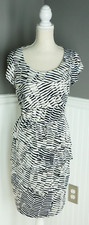 Gabby Skye Tiered Ruffle Short Cap Sleeve Sheath Dress Size 8