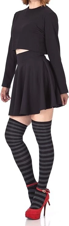 Patinador DaniisFancy Retro Cintura Alta Línea A Fluido Completo Acampanado Columpio Círculo Talla M Foto 3 de 4