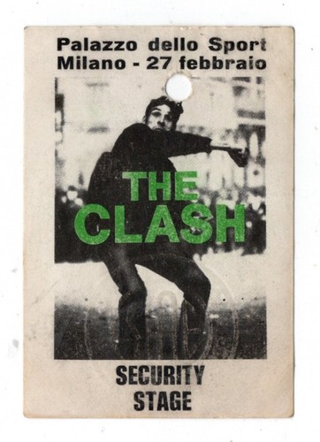 PASS SECURITY STAGE CLASH MILANO PALAZZO DELLO SPORT 27-2-1984