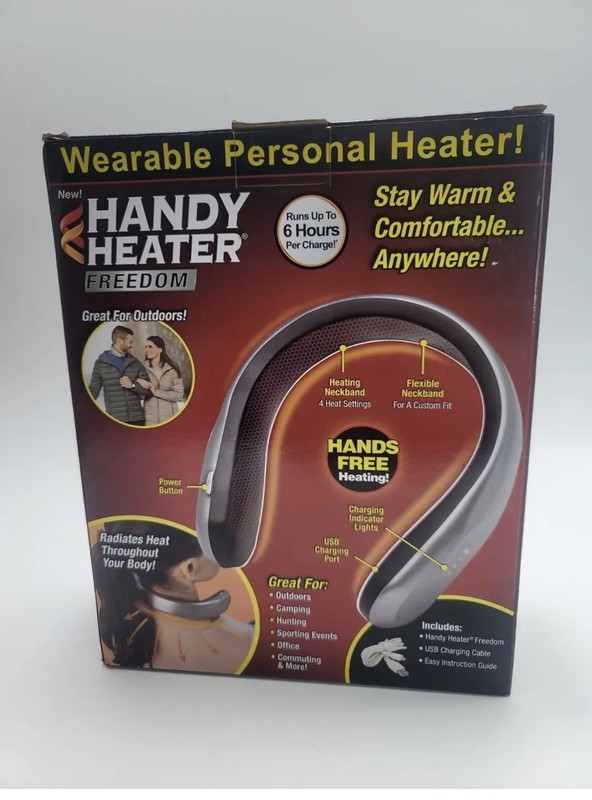 Handy Heater Freedom Wearable Personal Heater Cordless Lightweight Rechargeable