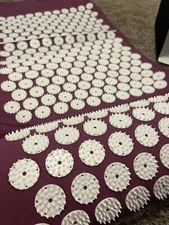 Acupressure Mat and Pillow Set, 3 Piece Mat Set for Neck and Back Pain - Pink