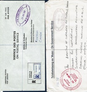 Basutoland Lesotho postal official envelopes (x3)