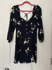 Reformation Remi Dress Size 8 NWT LONG SLEEVED MINI DRESS Heart