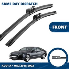 Front Windscreen 24" 20" Flat Aero Wiper Blades Pair for Audi A7 mk2 2018-2026