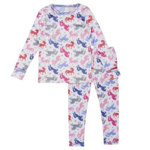 Pyjama Cuddl Duds Fille 2t/3t - Couches Chaudes Polyester - Hiboux Et Coeurs Rose