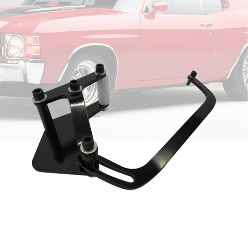 High Mount Alternator Bracket Short Water Pump Black Fits SBC Chevy 350