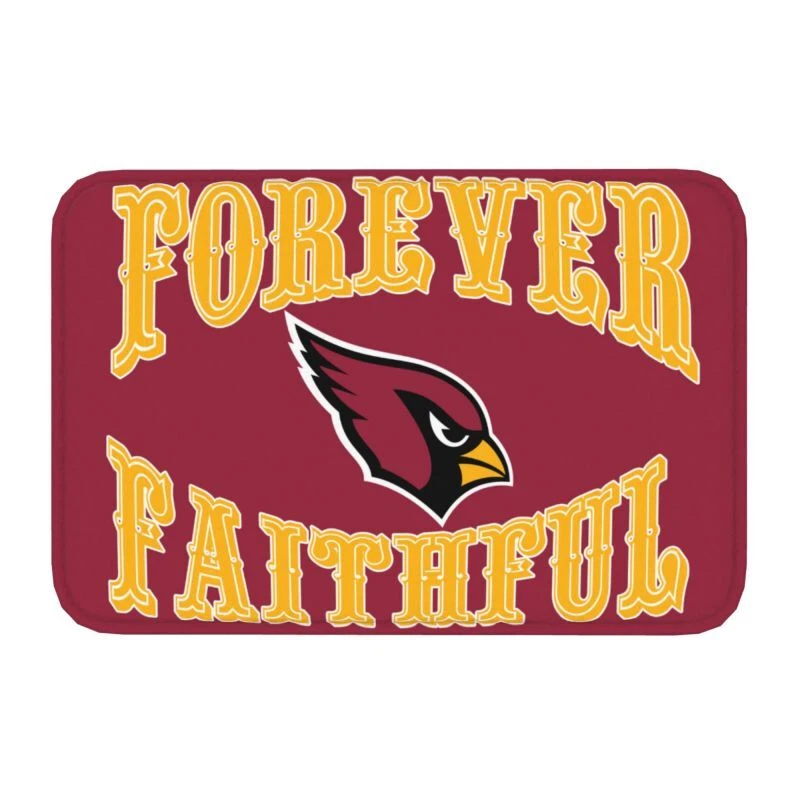 Forever Faithful Arizonna Cardinals Floor Mat Decorative