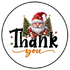 THANK YOU SANTA CHRISTMAS ENVELOPE SEALS LABELS STICKERS