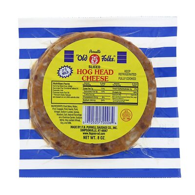 Purnell's Old Folks Mild Sliced Hog Head Cheese 8 Oz (6 Pack)