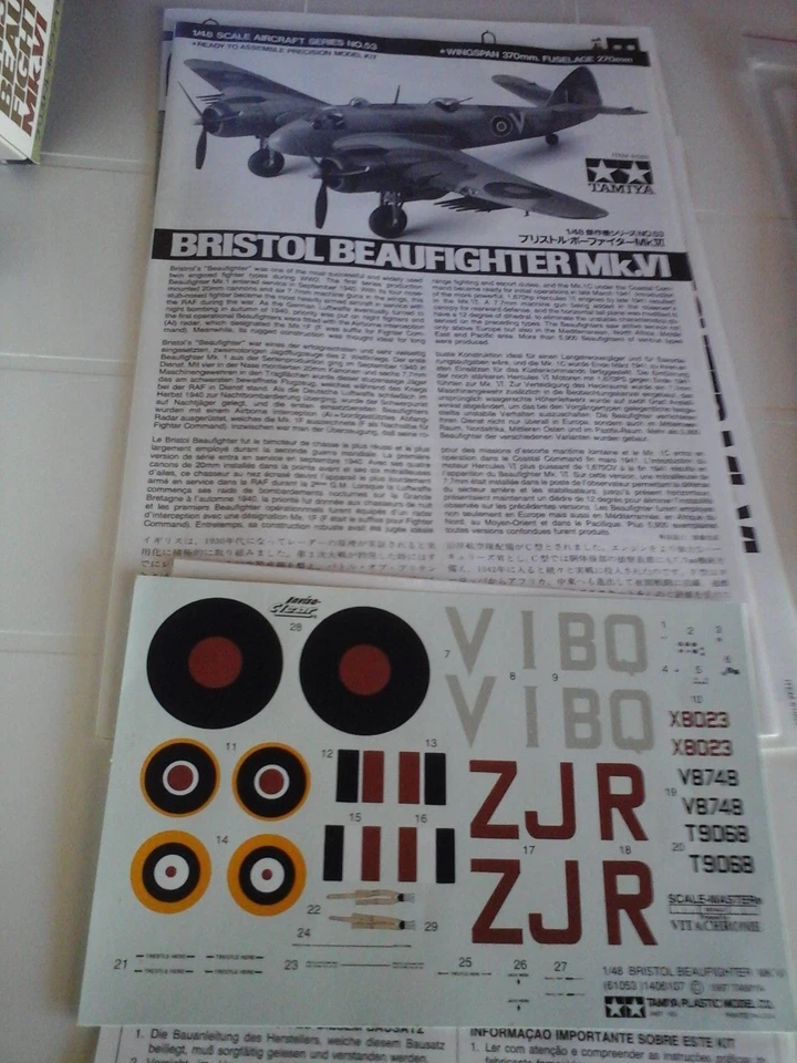 BRISTOL BEAUFIGHTER MK IV 1/48 SCALE TAMIYA MODEL - Immagine 3 di 3