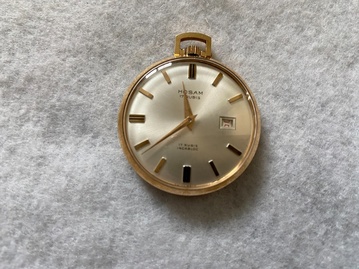 Swiss Made Hosam 17 Rubis Incabloc Vintage Mechanical Wind Up