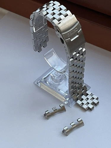 SEIKO Heavy Duty Armband / Bracelet 22mm Edelstahl mit gebogenen Bandanstößen SCHNÄPPCHEN! - Bild 7 von 7