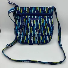 Vera Bradley Double Zip Hipster Crossbody Bag Katalina Showers Adjustable Strap