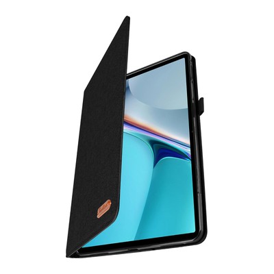 Canvas Stoffhülle mit Fächern für Huawei MatePad 11, Standfunktion   Schwarz